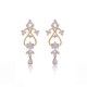 Designer Earrings with Certified Diamonds in 18k Yellow Gold - NK0109PER